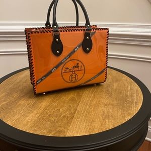 Tote bag made from Hermes shopping bag